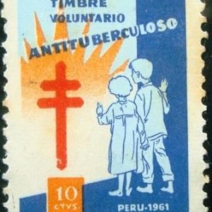 Selo postal antituberculoso do Peru de 1961