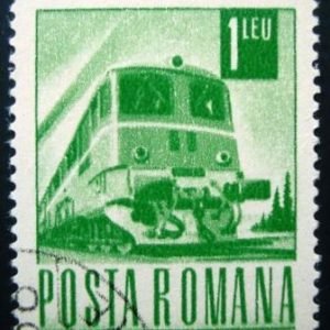 Selo postal Romênia 1968 Diesel-electric train