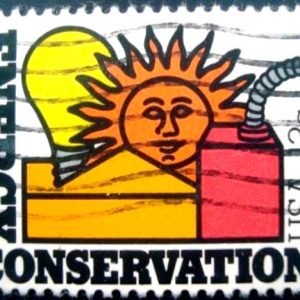 Selo postal Estados Unidos 1977 Energy Conservation