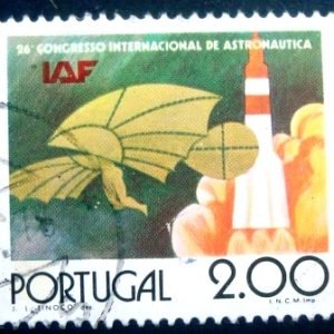 Selo postal de Portugal de 1975 Icarus and Rocket - 1291 U