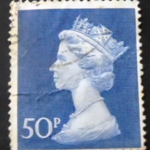 Selo postal Reino Unido 1970 Queen Elizabeth II Large Machin