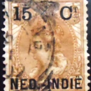 Selo postal Índia Holandesa 1900 Queen Wilhelmina 15 - 33 U