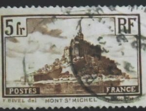 Selo postal França 1930 Mont Saint Michel