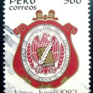 Selo postal do Peru de 1982 Congress of Latin Notaries Lima