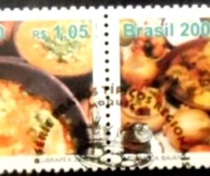 Se-tenant do Brasil de 2000 Moqueca MCC SET