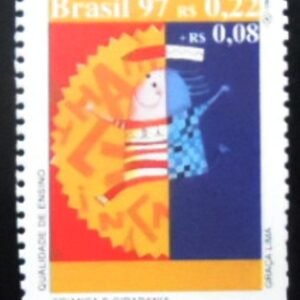 Selo postal do Brasil de 1997 Qualidade de Ensino N def