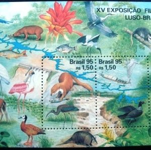 Bloco postal do Brasil de 1995 LUBRAPEX 95