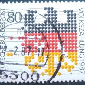 Selo postal da Alemanha de 1987 Federal Eagle Census