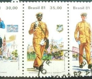 Se-tenant do Brasil de 1981 Criação DCT