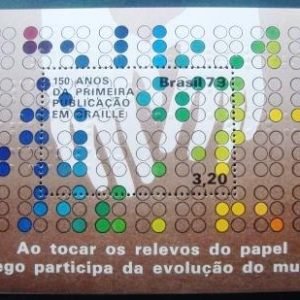 Bloco postal do Brasil de 1979 Sistema Braile