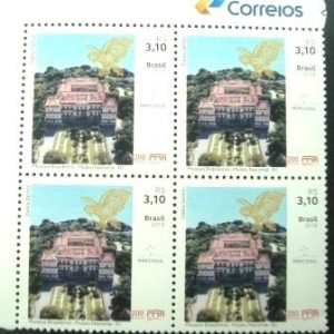 Quadra de selos postais do Brsil de 2018 Museu Nacional Rio de Janeiro