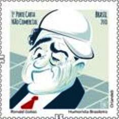 Selo postal do Brasil de 2018 Ronald Golias
