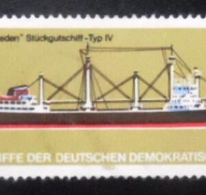 Selo postal da Alemanha de 1982 General cargo vessel Peace U