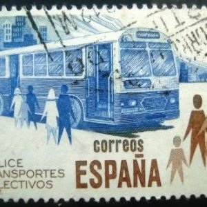 Selo postal da Espanha de 1980 Motorbus