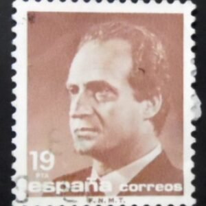 Selo postal da Espanha de 1986 King Juan Carlos I 19 U