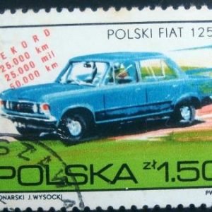Selo postal da Polônia de 1973 Polski Fiat 125p
