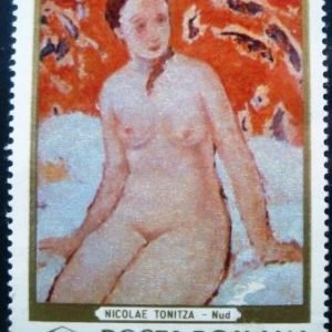 Selo postal da Romênia de 1969 Nude by Nicolae Tonitza