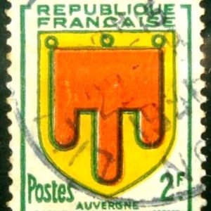 Selo postal da França de 1949 Auvergne