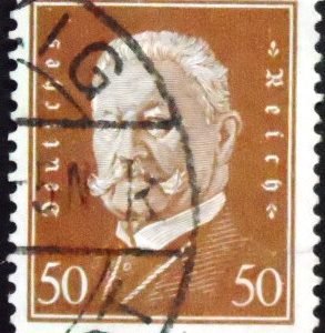 Selo postal da Alemanha Reich de 1928 Paul von Hindenburg 50
