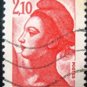 Selo postal da França de 1984 Liberté de Gandon 2,10