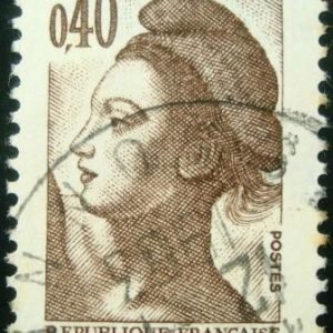 Selo postal da França de 1982 Liberté de Gandon 0,40
