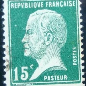 Selo postal da França 1924 Louis Pasteur 15