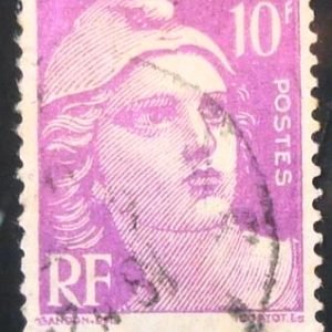 Selo postal da França 1948 Marianne type Gandon 10