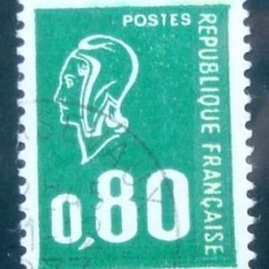 Selo postal da França 1976 Marianne type Béquet