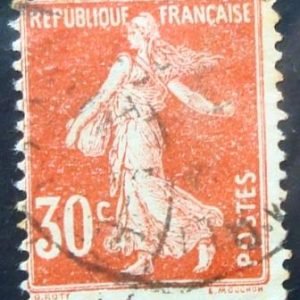 Selo postal da França de 1938 Type cameo Sower 30