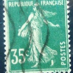 Selo postal da França de 1937 Préoblitéré Semeuse 35