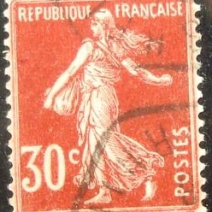 Selo postal da França de 1937 Type cameo Sower 30