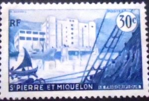 Selo postal de São Pedro e Miquelão de 1956 Cold storage 30