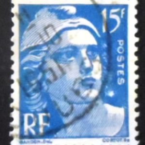 Selo postal da França 1947 Marianne type Gandon 5c