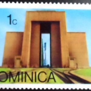 Selo postal Dominica 1976 Titan launch center