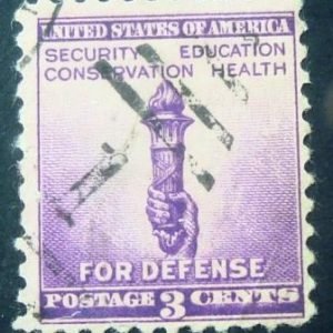 Selo postal dos Estados Unidos de 1940 Torch Of Enlightenment
