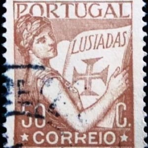 Selo postal de Portugal de 1931 Lusiadas 50c