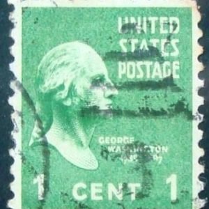 Selo postal dos Estados Unidos de 1938 Benjamin Franklin 1c
