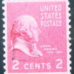 Selo postal dos Estados Unidos de 1938 John Adams 2 U