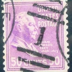 Imagem similar à do selo postal dos Estados Unidos de 1938 William Howard Taft 50 U
