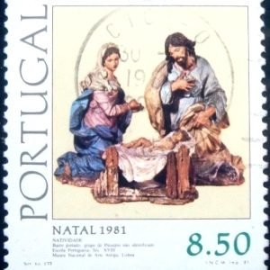 Selo postal de Portugal de 1981 Christmas Nativity