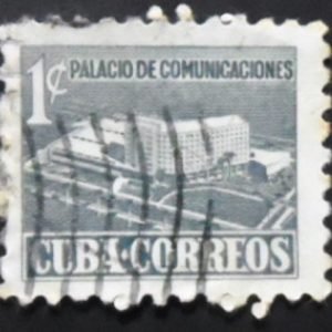 Selo postal de Cuba de 1952 Building of the Postal Ministry