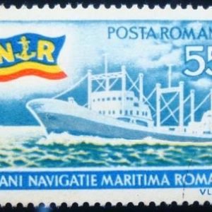 Selo postal da Romênia de 1970 75 Years Of Maritime Navigation