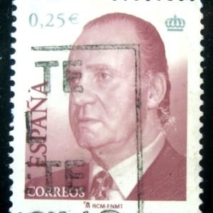Selo postal da Espanha de 2002 King Juan Carlos I 25 U