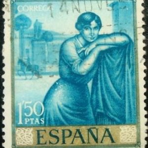Selo postal da Espanha de 1965 Poem of Cordoba
