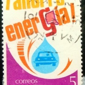 Selo postal da Espanha de 1979 Saving energy