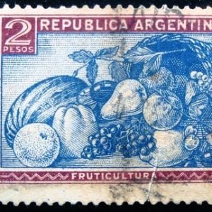 Selo postal da Argentina de 1936 Fruits