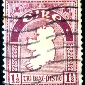 Selo postal da Irlanda de 1940 Map 1½p
