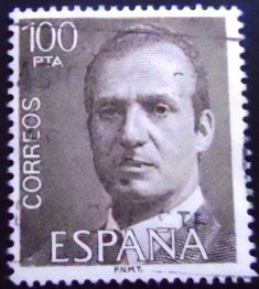 Selo postal da Espanha de 1988 King Juan Carlos I 100