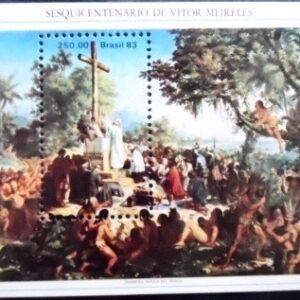 Bloco postal do Brasil de 1983 Vítor Meireles M
