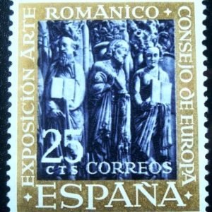 Selo postal da Espanha de 1961 Romanesque Art Exhibition